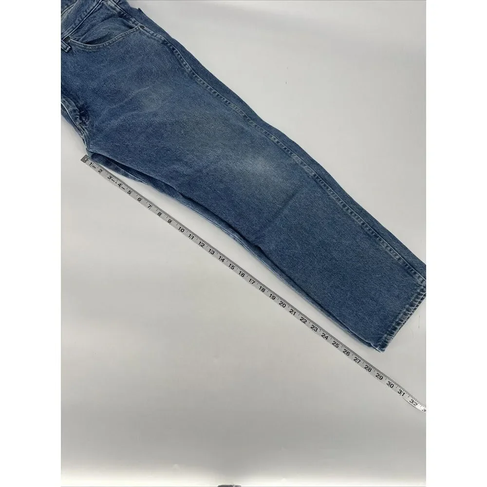 Wrangler 96501DS Denim Jeans Men 36x29 Regular Fit Denim‎ Light Blue Faded